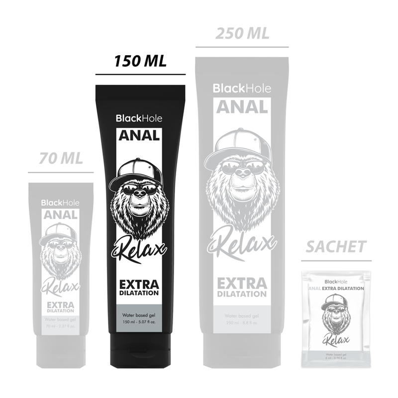 BLACK HOLE - GEL DILATATEUR ANAL À BASE D'EAU 150 ML