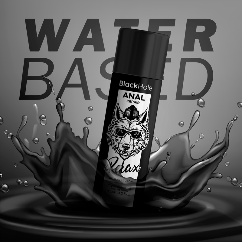 BLACK HOLE - RÉPARATION ANALE RELAXANT À BASE D'EAU AVEC ACIDE HYALURONIQUE 100 ML
