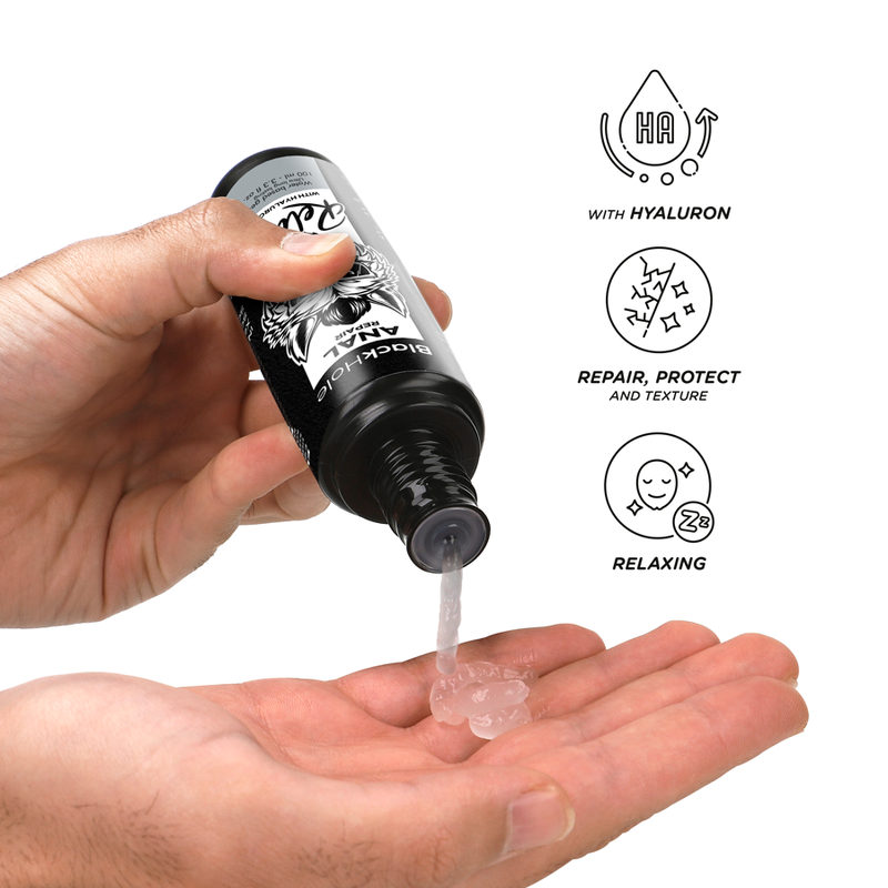 BLACK HOLE - RÉPARATION ANALE RELAXANT À BASE D'EAU AVEC ACIDE HYALURONIQUE 100 ML