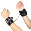 SECRETPLAY - SCHWARZE BONDAGE-HANDSCHELLEN BDSM-KOLLEKTION