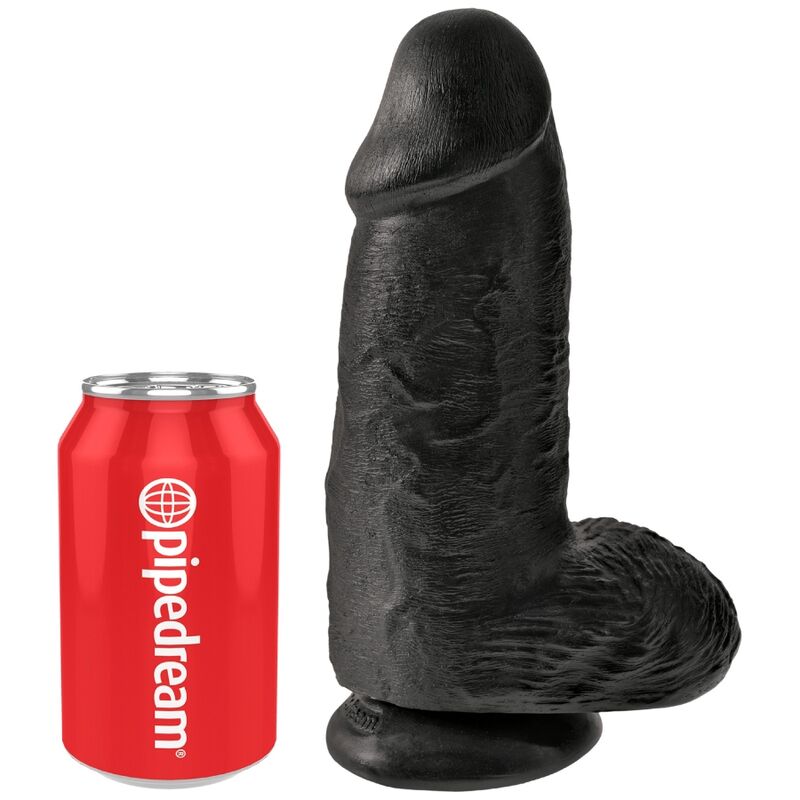 KING COCK - PÉNIS RÉALISTE AVEC DES VEINES 23 CM NOIR