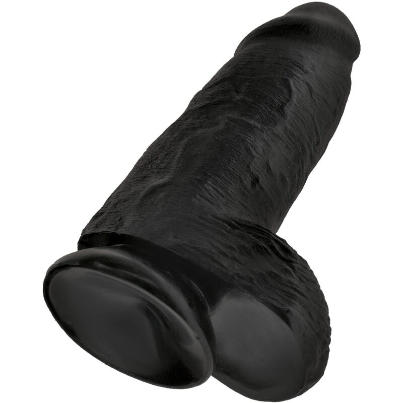 KING COCK - PÉNIS RÉALISTE AVEC DES VEINES 23 CM NOIR