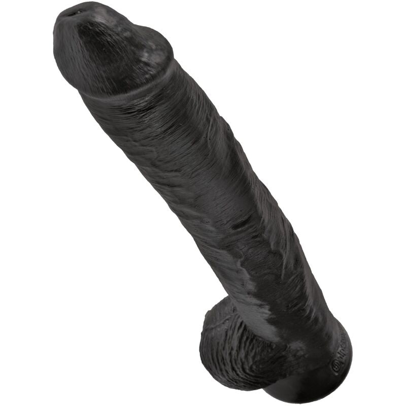 KING COCK - PÉNIS RÉALISTE AVEC TESTICULES 30,5 CM NOIR