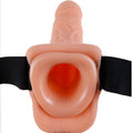 SÉRIE FETISH FANTASY - SANGLE RÉGLABLE AVEC TÉLÉCOMMANDE, PÉNIS RÉALISTE AVEC TESTICULES 23 CM