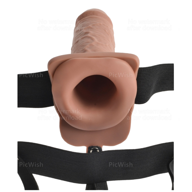 SÉRIE FETISH FANTASY - PÉNIS RÉALISTE AVEC HARNAIS RÉGLABLE, BALLES RECHARGEABLES ET VIBRATEUR 17,8 CM