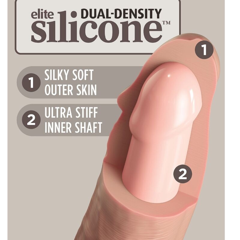KING COCK - DILDO EN SILICONE HYPER RÉALISTE DE 17,8 CM