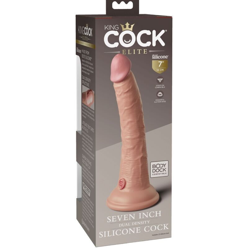 KING COCK - DILDO EN SILICONE HYPER RÉALISTE DE 17,8 CM