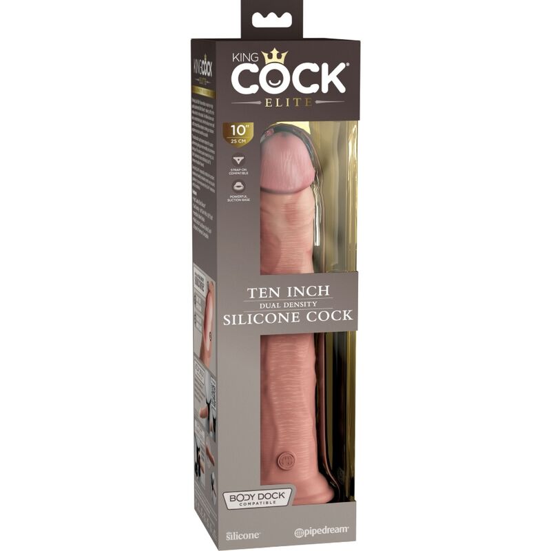 KING COCK - DILDO EN SILICONE HYPER RÉALISTE 25,4 CM