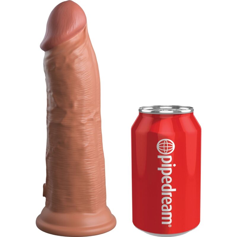 KING COCK - DILDO RÉALISTE ÉLITE AVEC VIBRATION ET SILICONE 20.3 CM CARAMEL