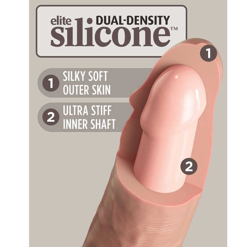 KING COCK - HARNAIS ÉLITE RÉGLABLE AVEC GODEMICHET 15.2 CM POUR DÉBUTANTS