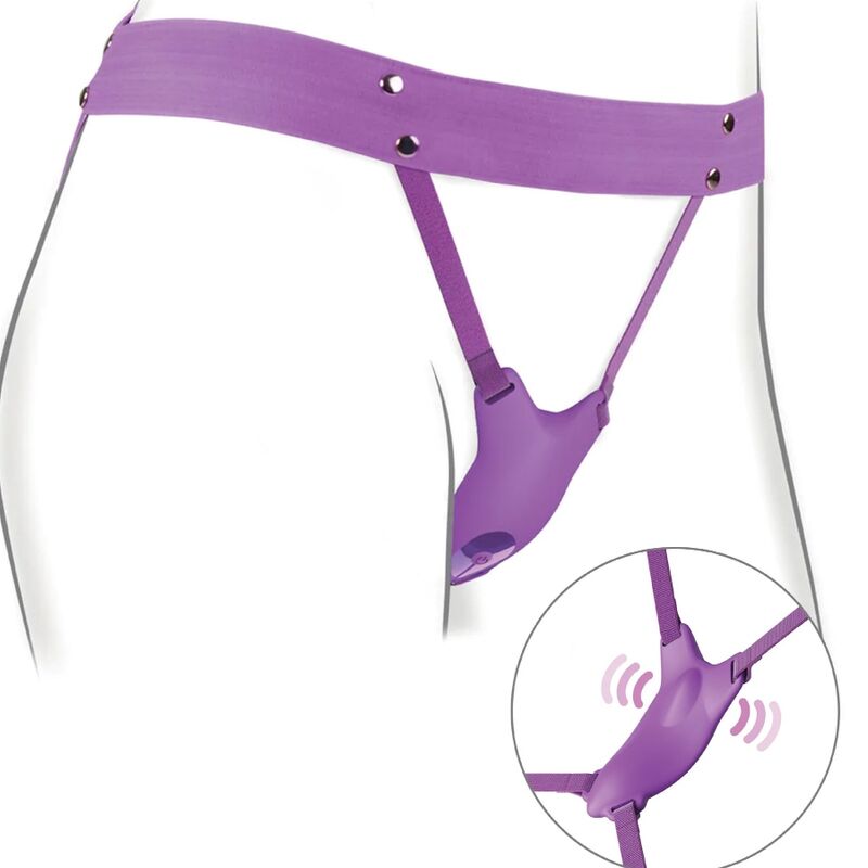FANTAISIE POUR ELLE - HARNAIS VIBRANT PAPILLON, RECHARGEABLE & TÉLÉCOMMANDE VIOLETTE