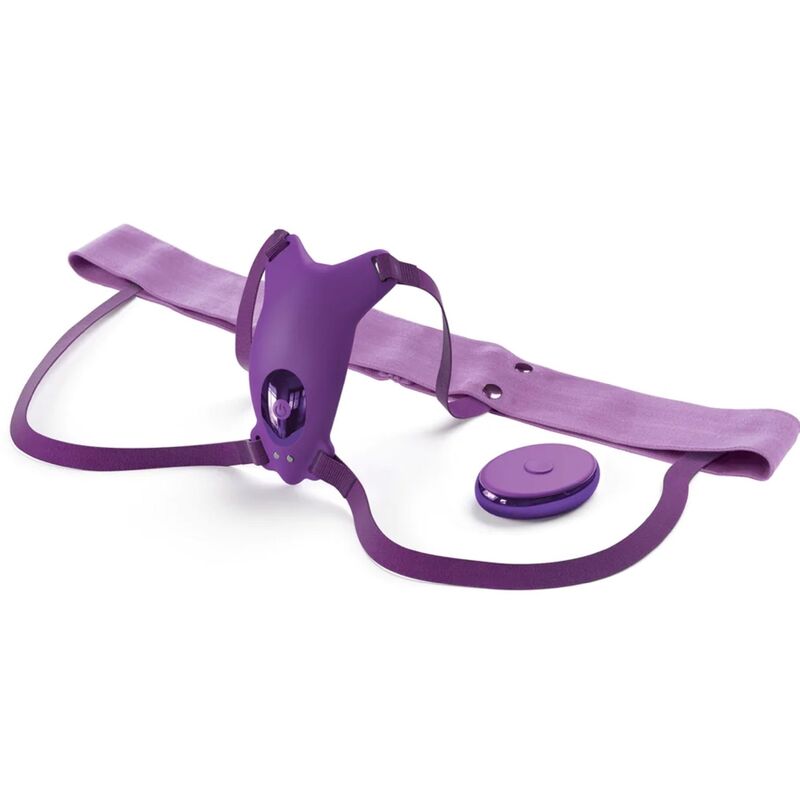 FANTAISIE POUR ELLE - HARNAIS VIBRANT PAPILLON, RECHARGEABLE & TÉLÉCOMMANDE VIOLETTE