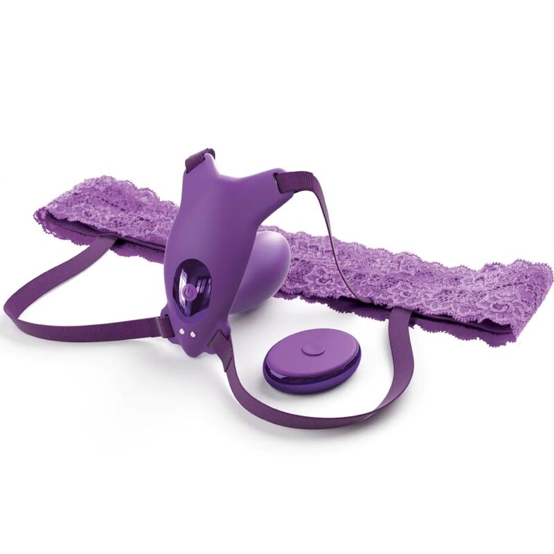 FANTASY FOR HER - HARNAIS PAPILLON POINT G AVEC VIBRATEUR, RECHARGEABLE ET TÉLÉCOMMANDE VIOLETTE