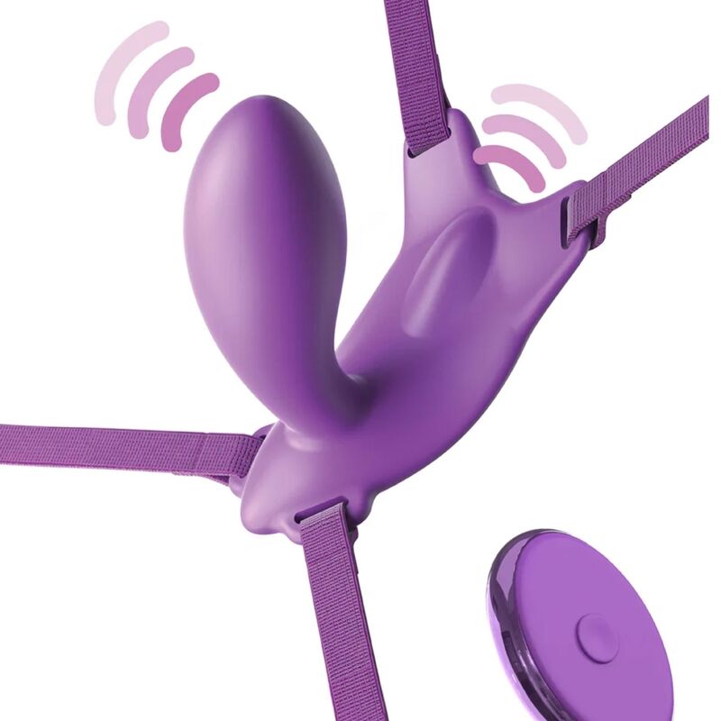 FANTASY FOR HER - HARNAIS PAPILLON POINT G AVEC VIBRATEUR, RECHARGEABLE ET TÉLÉCOMMANDE VIOLETTE