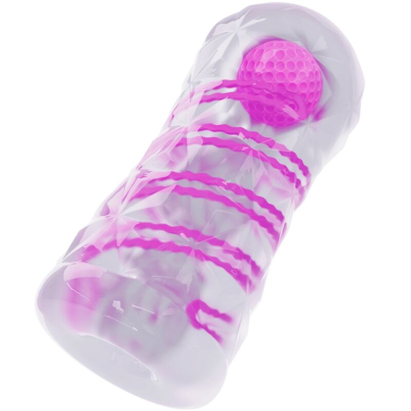 PRETTY LOVE - MASTURBATEUR MASCULIN FANTAISIE AVEC SPIRALE INTÉRIEURE ET BILLES TRANSPARENTES