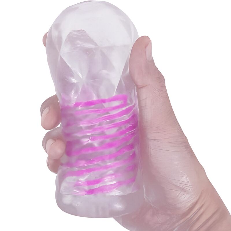 PRETTY LOVE - MASTURBATEUR MASCULIN FANTAISIE AVEC SPIRALE INTÉRIEURE ET BILLES TRANSPARENTES