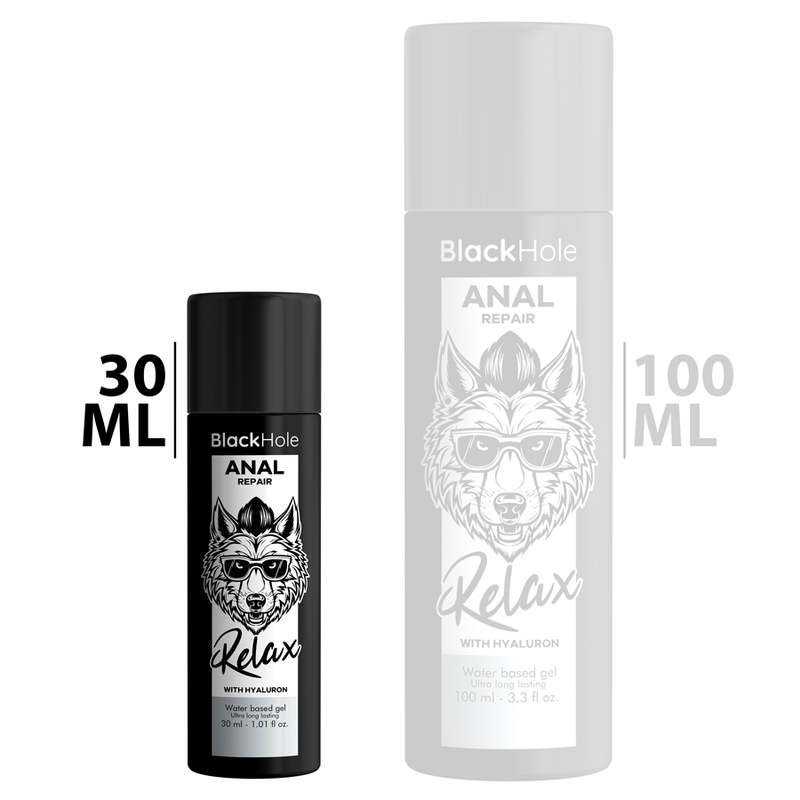 BLACK HOLE - RÉPARATION ANALE DÉTENTE À BASE D'EAU AVEC HYALURON 30 ML