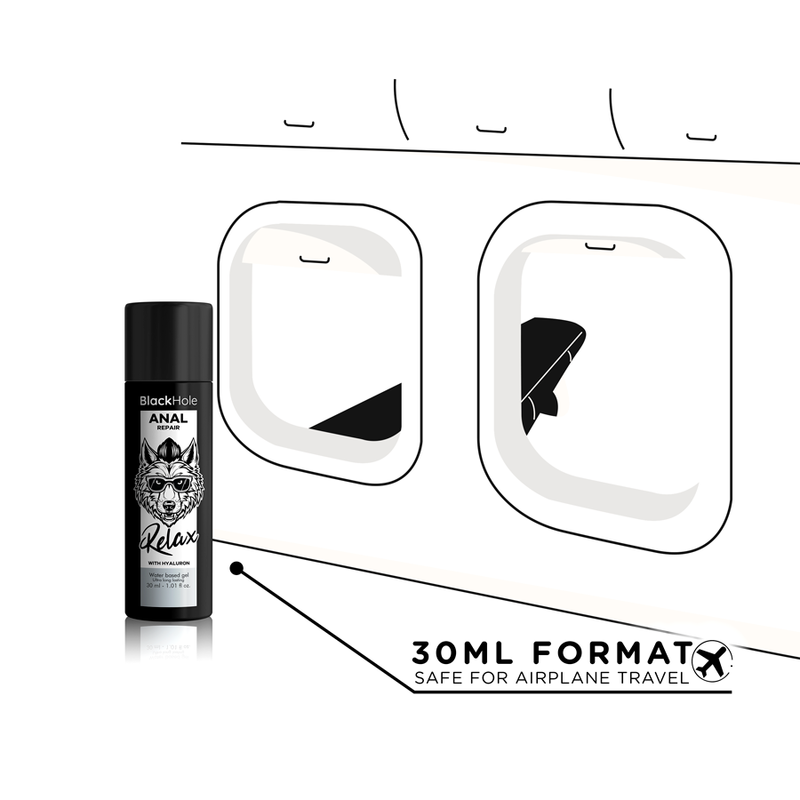 BLACK HOLE - RÉPARATION ANALE DÉTENTE À BASE D'EAU AVEC HYALURON 30 ML