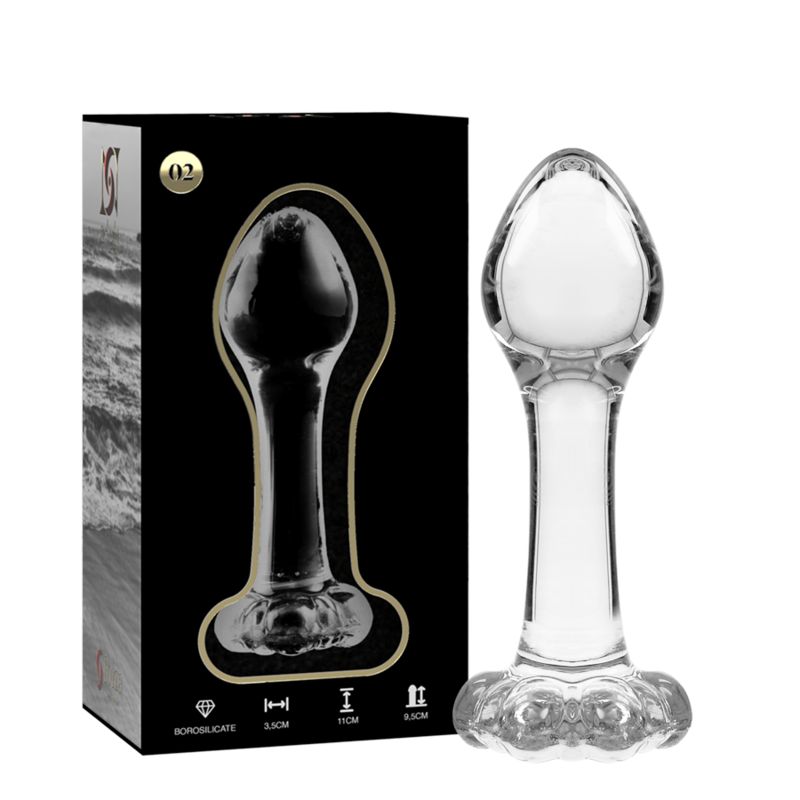 NEBULA SERIES BY IBIZA - MODÈLE 2 PLUG CRISTAL TRANSPARENT 11 CM -Ø- 3.5 CM