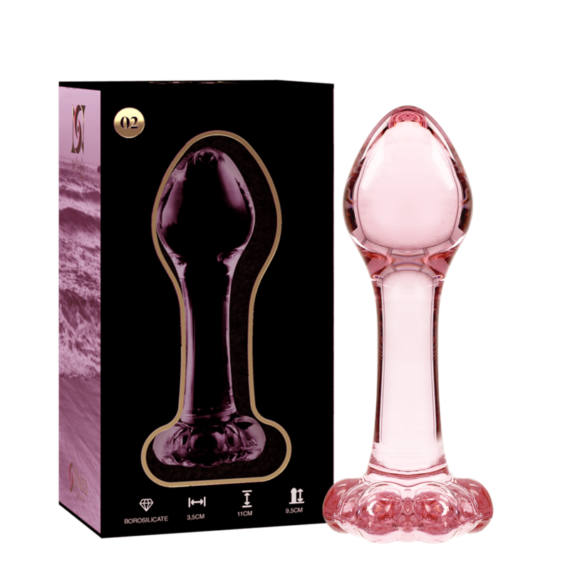 NEBULA SERIES BY IBIZA - MODÈLE 2 PLUG CRISTAL TRANSPARENT 11 CM -Ø- 3.5 CM