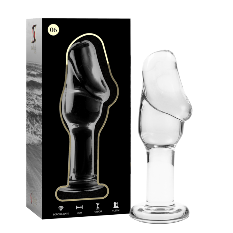 SÉRIE NEBULA PAR IBIZA - MODÈLE 6 PLUGS CRISTAL TRANSPARENT 12.5 CM -O- 4 CM
