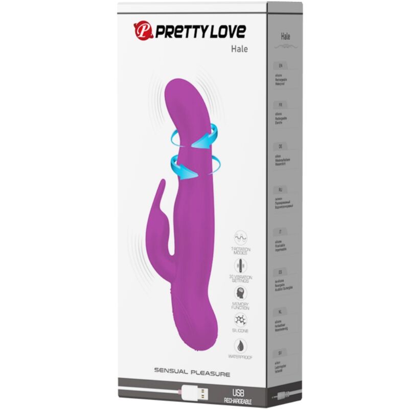 PRETTY LOVE - VIBRATEUR HALE-LILAC ROTATIF DE HAUTE QUALITÉ