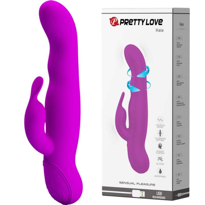 PRETTY LOVE - VIBRATEUR HALE-LILAC ROTATIF DE HAUTE QUALITÉ