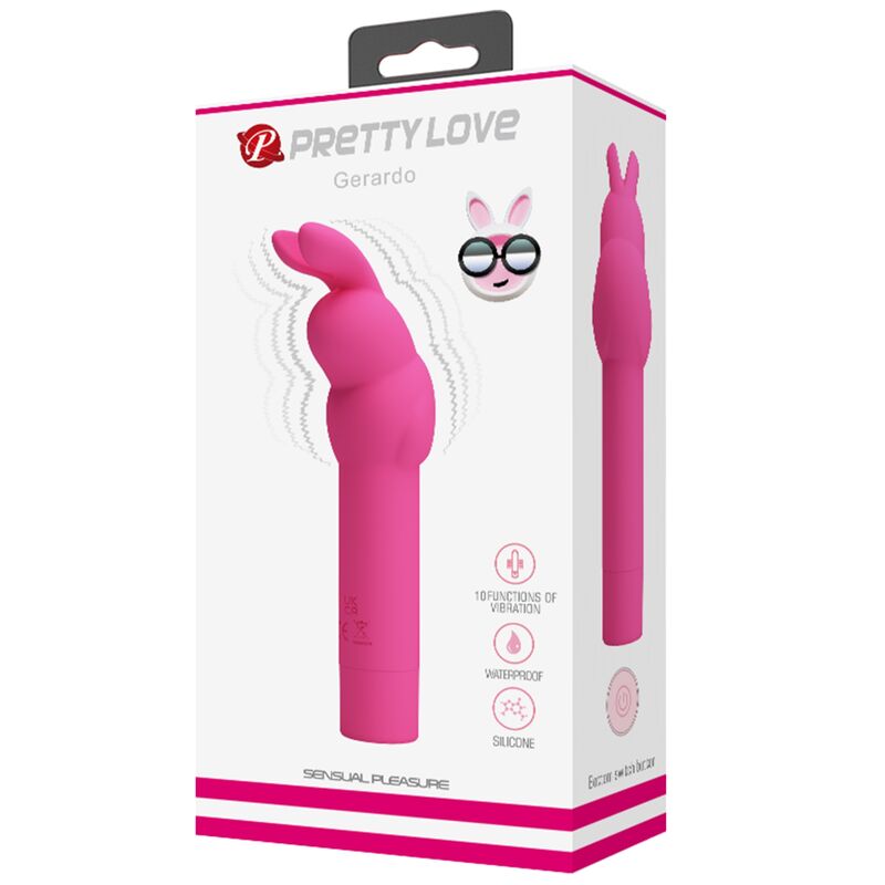 PRETTY LOVE - VIBROMASSEUR EN SILICONE LAPIN GÉRARDO FUCHSIA