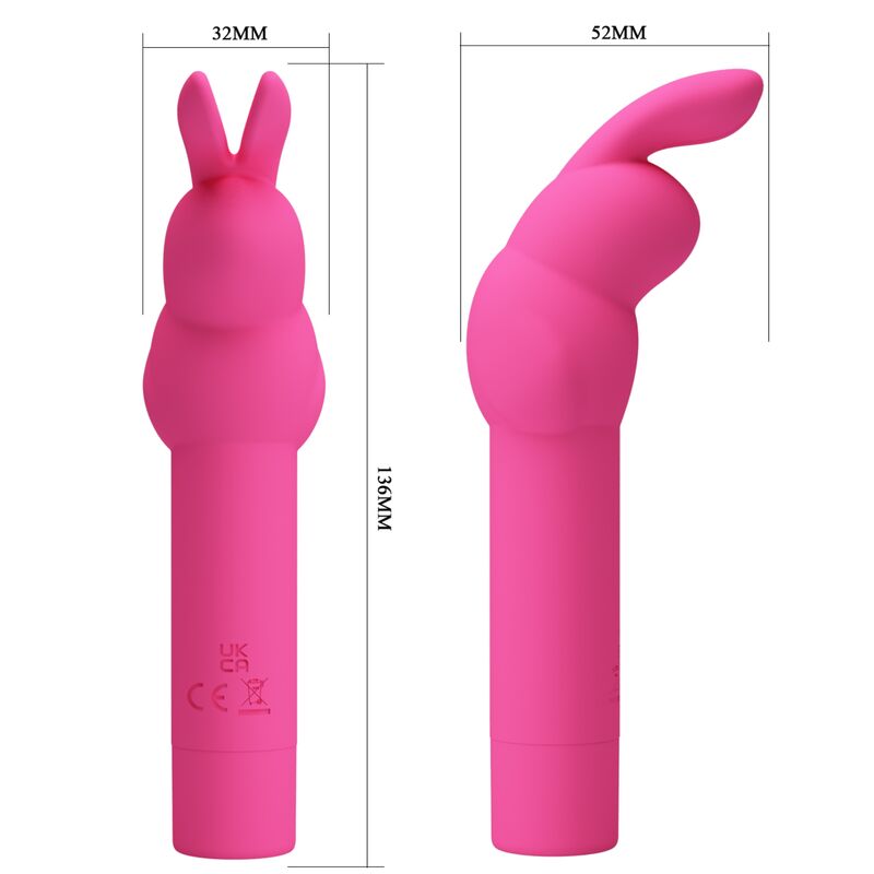 PRETTY LOVE - VIBROMASSEUR EN SILICONE LAPIN GÉRARDO FUCHSIA