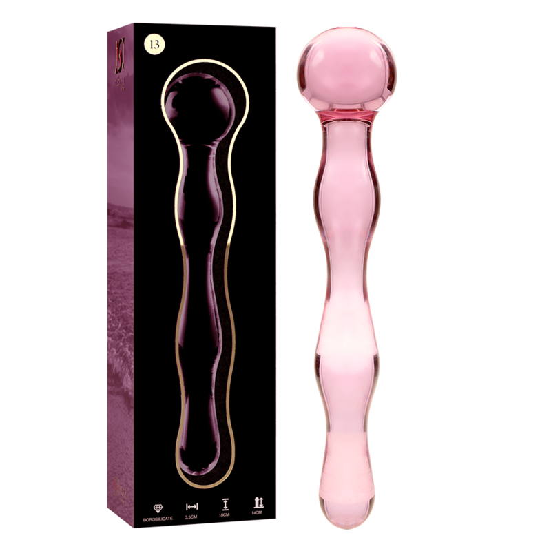NEBULA SERIES BY IBIZA - MODELO 13 DILDO CRISTAL TRANSPARENTE 18 CM -O- 3.5 CM