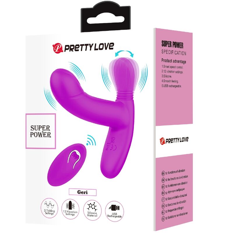 PRETTY LOVE - GERI MASSEUR CLITORIDIEN ROSE TÉLÉCOMMANDE
