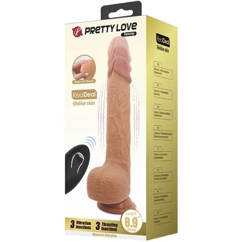 PRETTY LOVE - TOMMY VIBRO-GODEMICHET RÉALISTE 22,5 CM