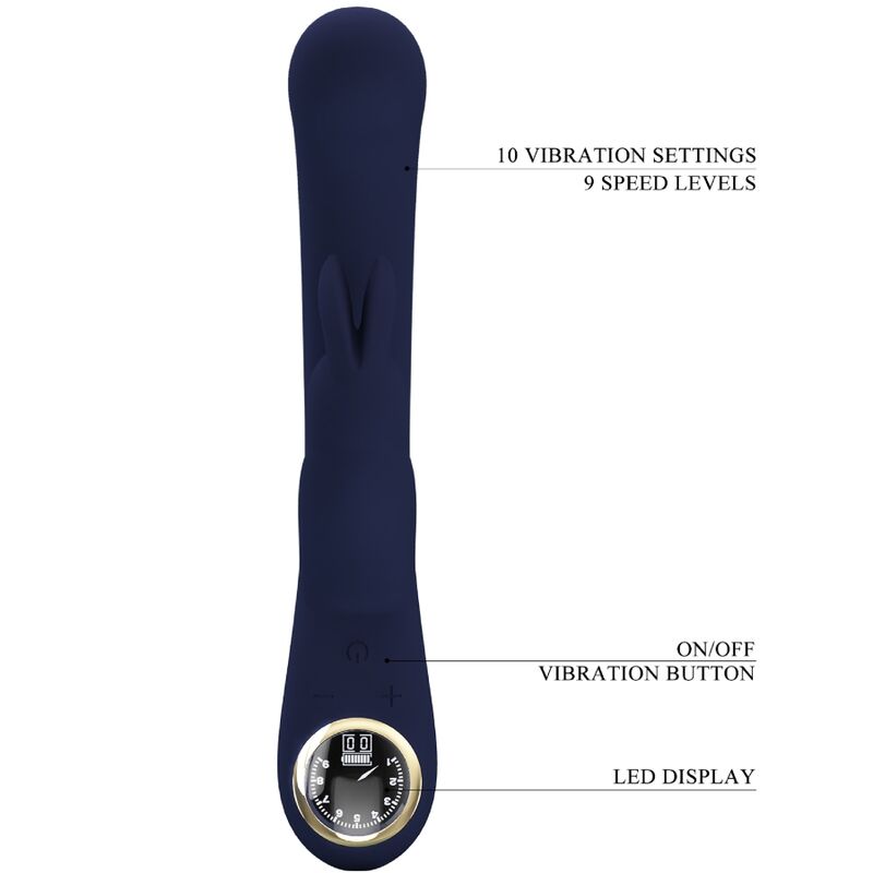 PRETTY LOVE - VIBROMASSEUR LAPIN & POINT G BLEU