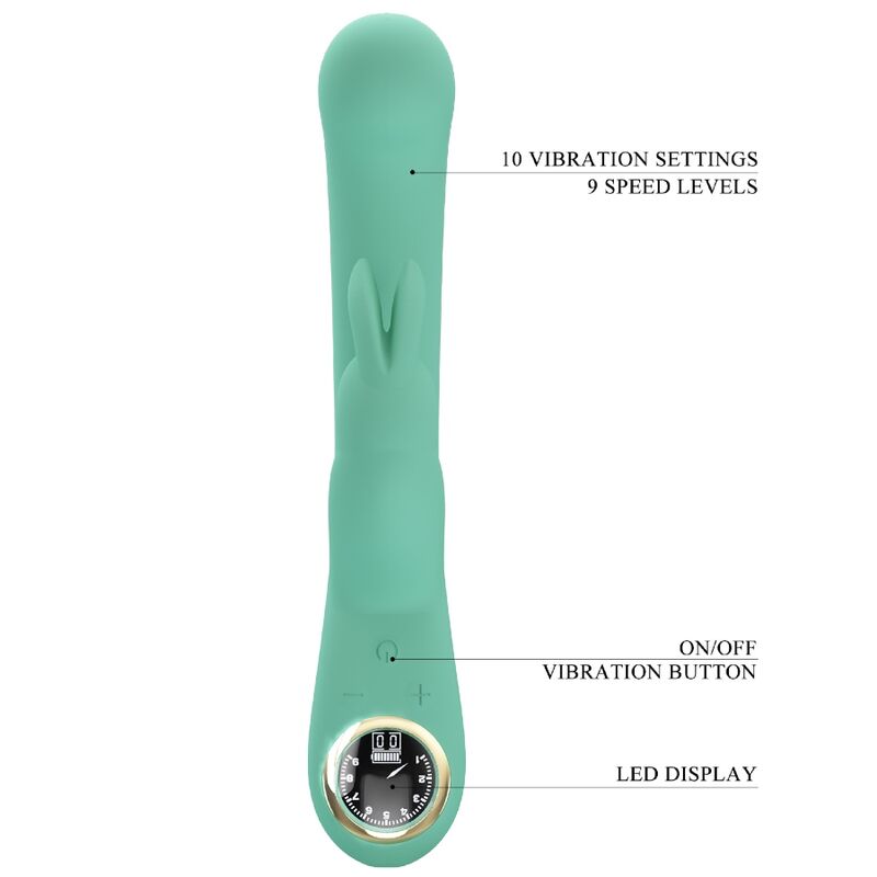 PRETTY LOVE - VIBROMASSEUR LAMAR RABBIT & POINT G VERT