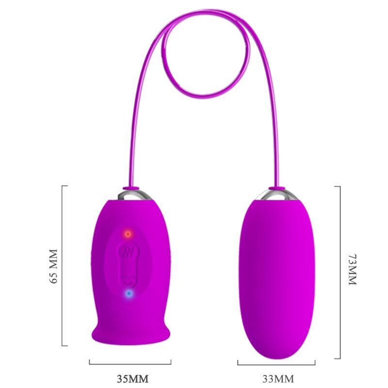 PRETTY LOVE - DAISY VIBRATEUR DOUBLE ŒUF RECHARGEABLE VIOLET