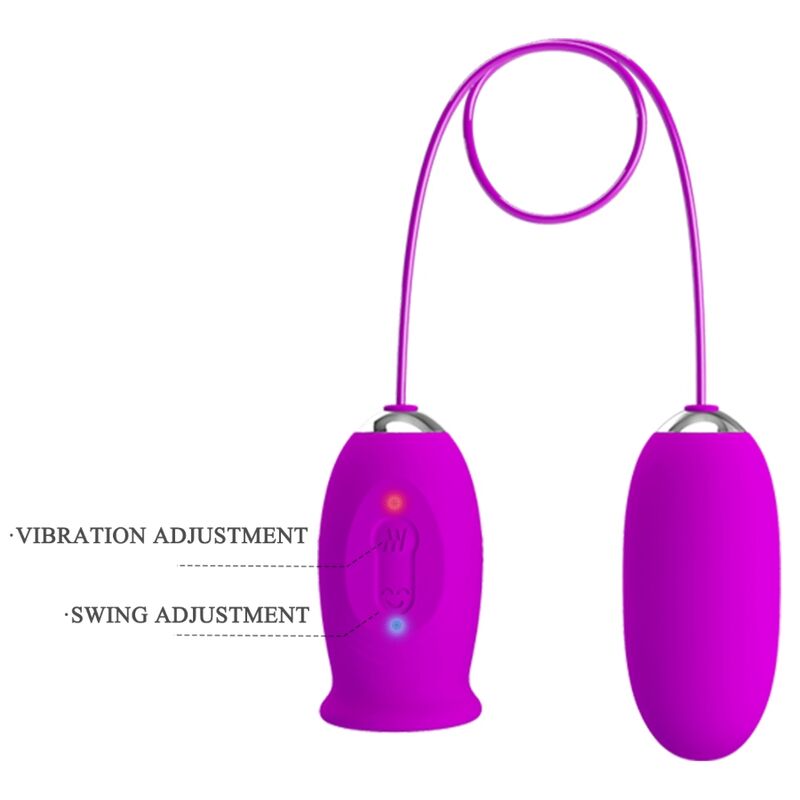 PRETTY LOVE - DAISY VIBRATEUR DOUBLE ŒUF RECHARGEABLE VIOLET
