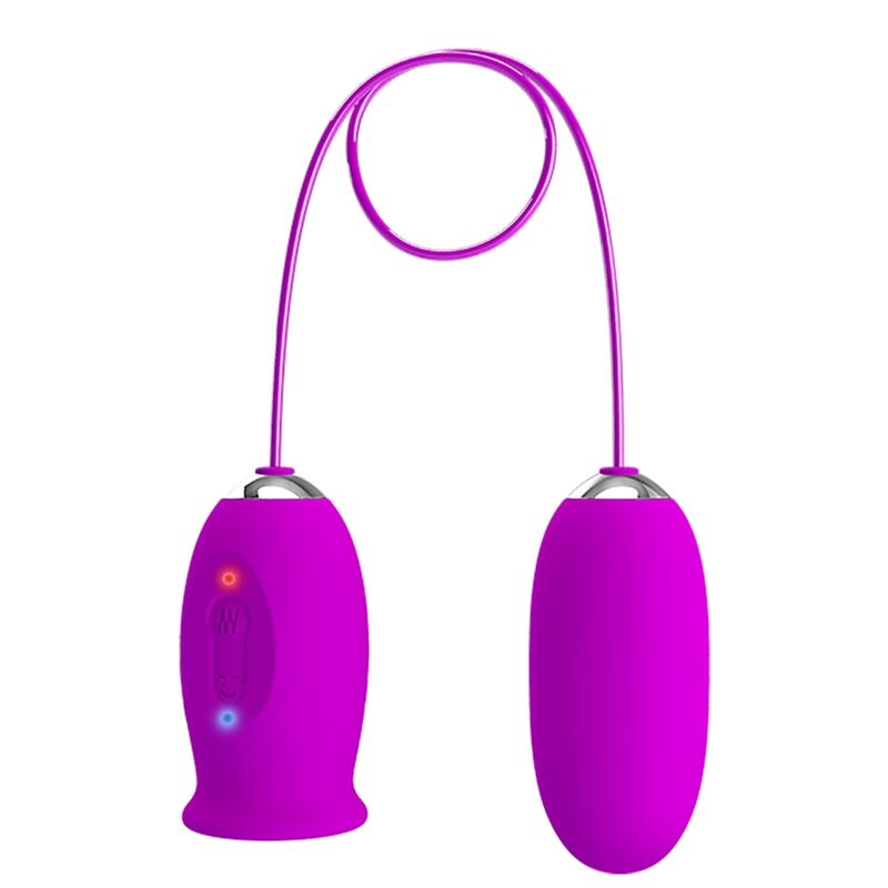 PRETTY LOVE - DAISY VIBRATEUR DOUBLE ŒUF RECHARGEABLE VIOLET