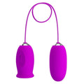 PRETTY LOVE - DAISY VIBRATEUR DOUBLE ŒUF RECHARGEABLE VIOLET