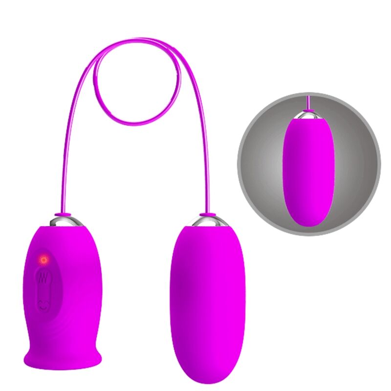PRETTY LOVE - DAISY VIBRATEUR DOUBLE ŒUF RECHARGEABLE VIOLET