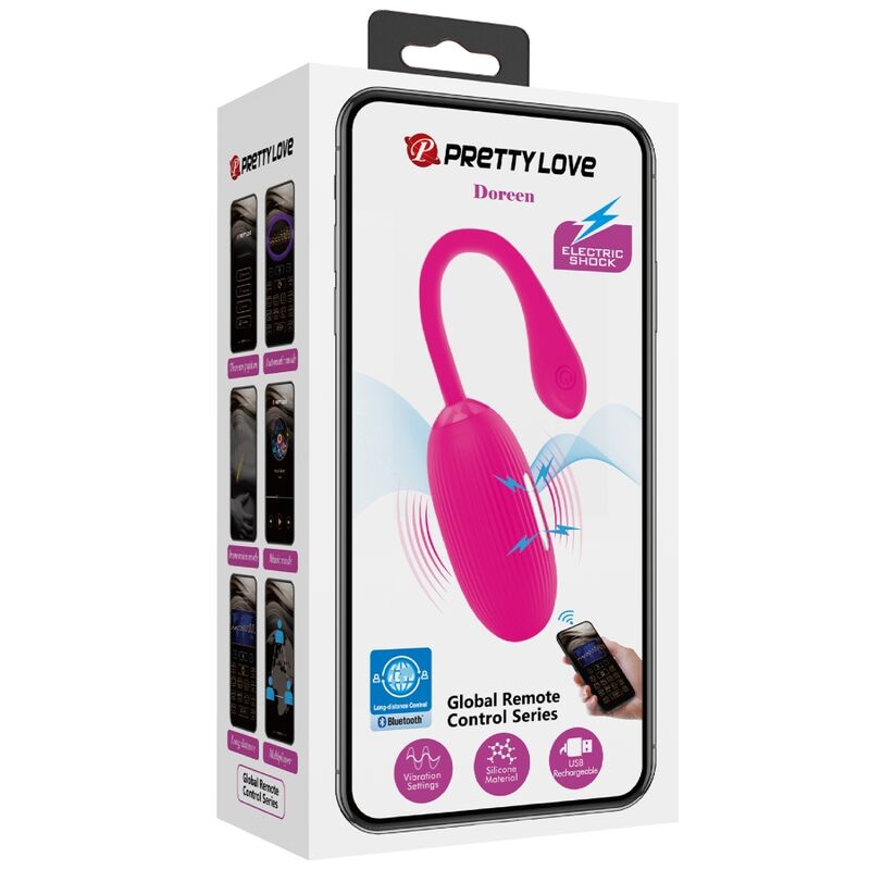 PRETTY LOVE - ŒUF VIBRANT RECHARGEABLE DOREEN MAGENTA AVEC TÉLÉCOMMANDE