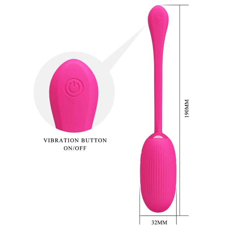PRETTY LOVE - ŒUF VIBRANT RECHARGEABLE DOREEN MAGENTA AVEC TÉLÉCOMMANDE
