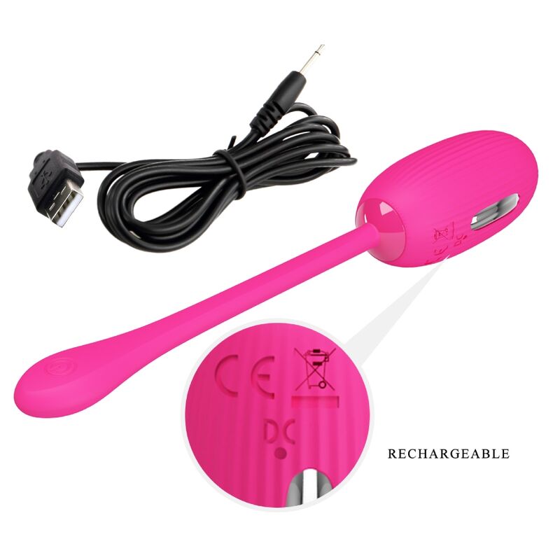 PRETTY LOVE - ŒUF VIBRANT RECHARGEABLE DOREEN MAGENTA AVEC TÉLÉCOMMANDE