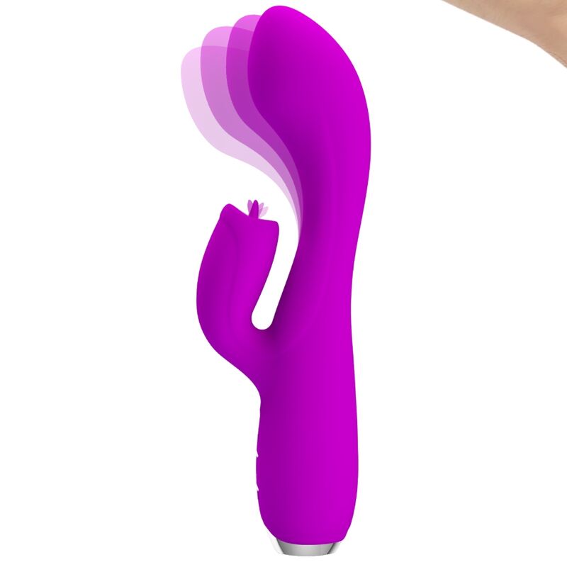 PRETTY LOVE - VIBROMASSEUR LAPIN RECHARGEABLE GLORIA, ÉTANCHE, VIOLET