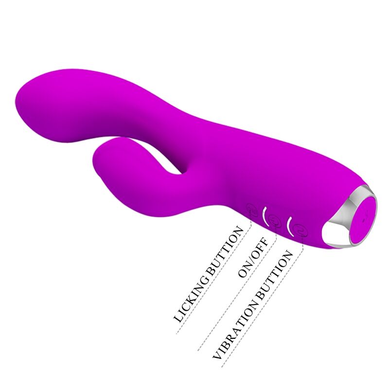 PRETTY LOVE - VIBROMASSEUR LAPIN RECHARGEABLE GLORIA, ÉTANCHE, VIOLET