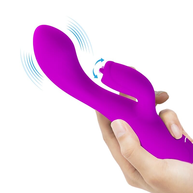 PRETTY LOVE - VIBROMASSEUR LAPIN RECHARGEABLE GLORIA, ÉTANCHE, VIOLET