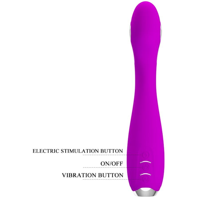 PRETTY LOVE - HECTOR VIBRATEUR ÉLECTROCHOC RECHARGEABLE ÉTANCHE VIOLET