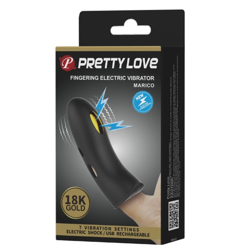 PRETTY LOVE - MARICO GAINE DE DOIGT ÉLECTROSTIMULANTE NOIRE