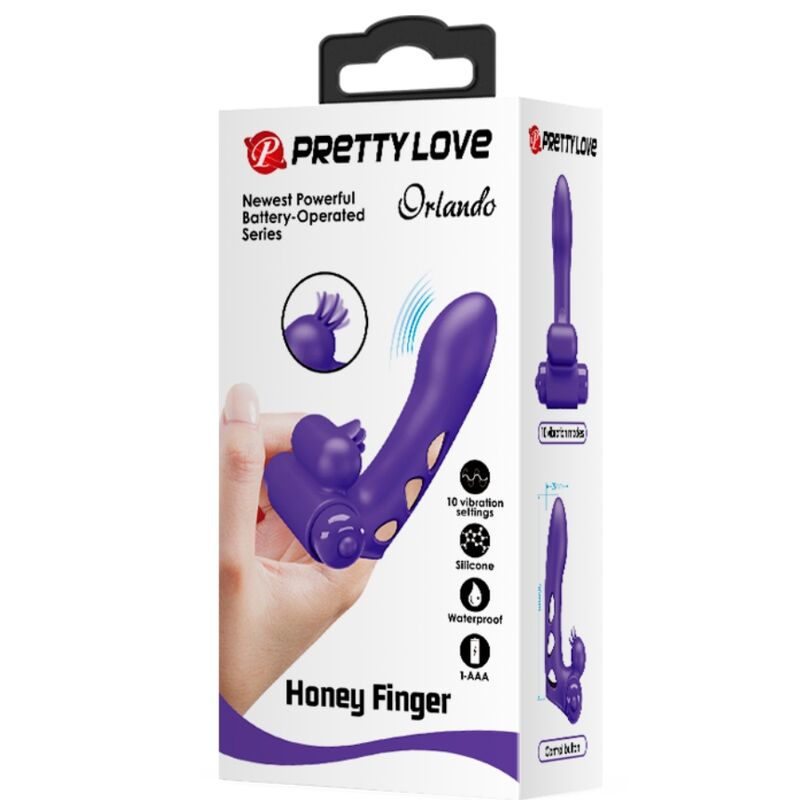 PRETTY LOVE - ORLANDO VIBROMASSEUR DOIGTIER VIOLET