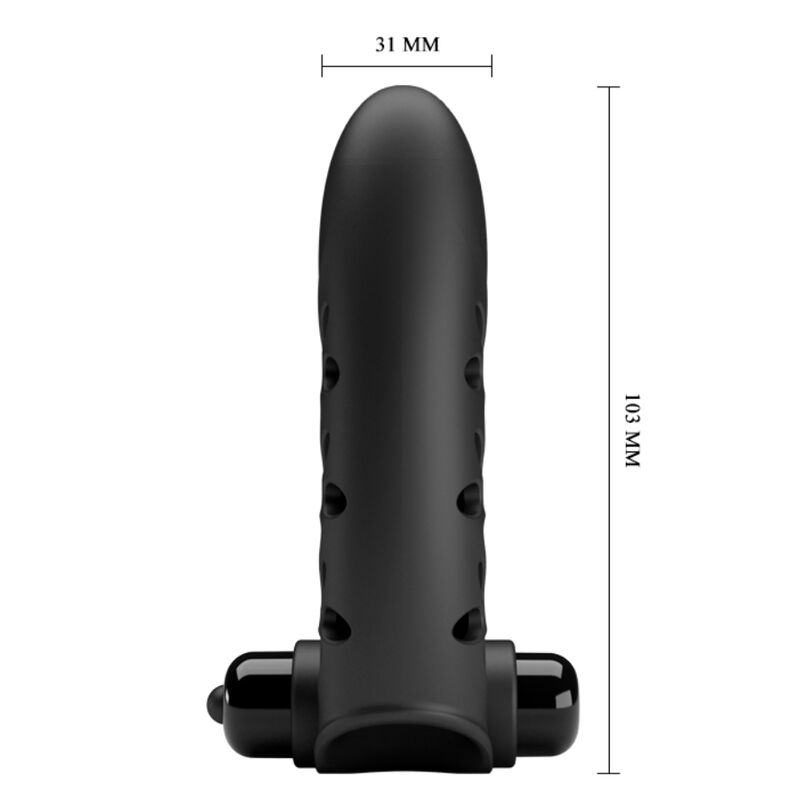PRETTY LOVE - VANCE BLACK RABBIT VIBRATEUR COUVRE-DOIGT