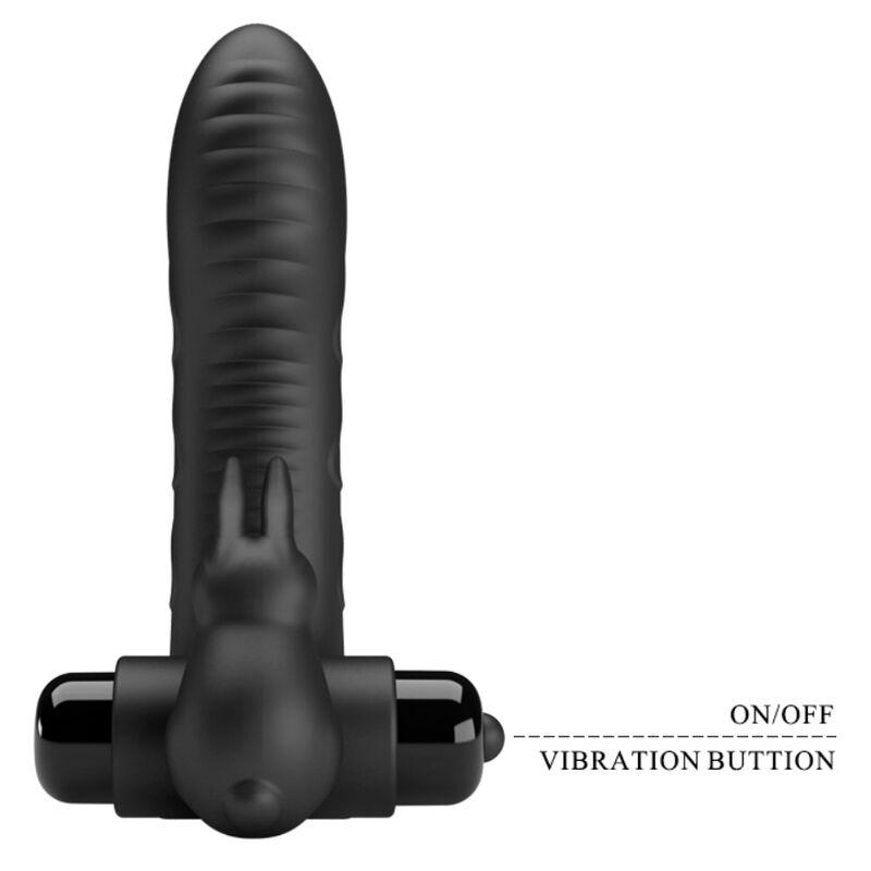 PRETTY LOVE - VANCE BLACK RABBIT VIBRATEUR COUVRE-DOIGT